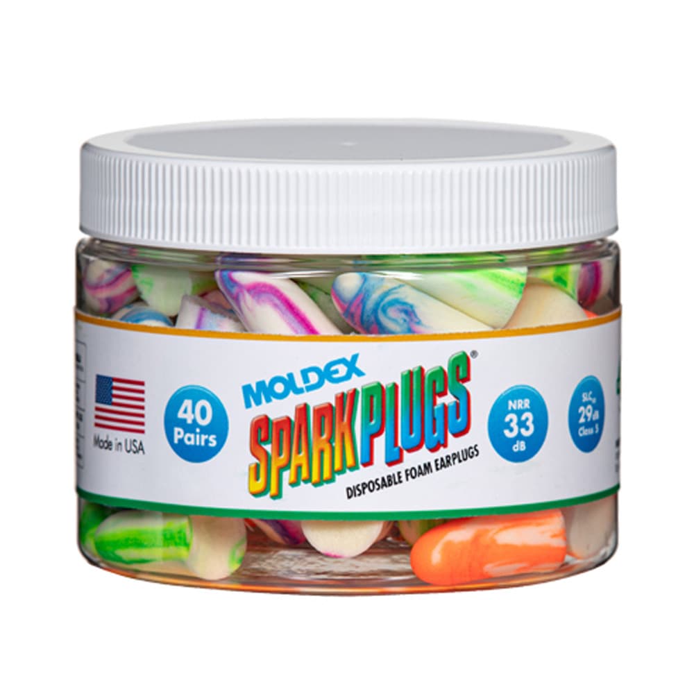 Moldex® Sparkplug® 33dB AL Disposable Uncorded Foam Earplugs (40 Tub) - image 1