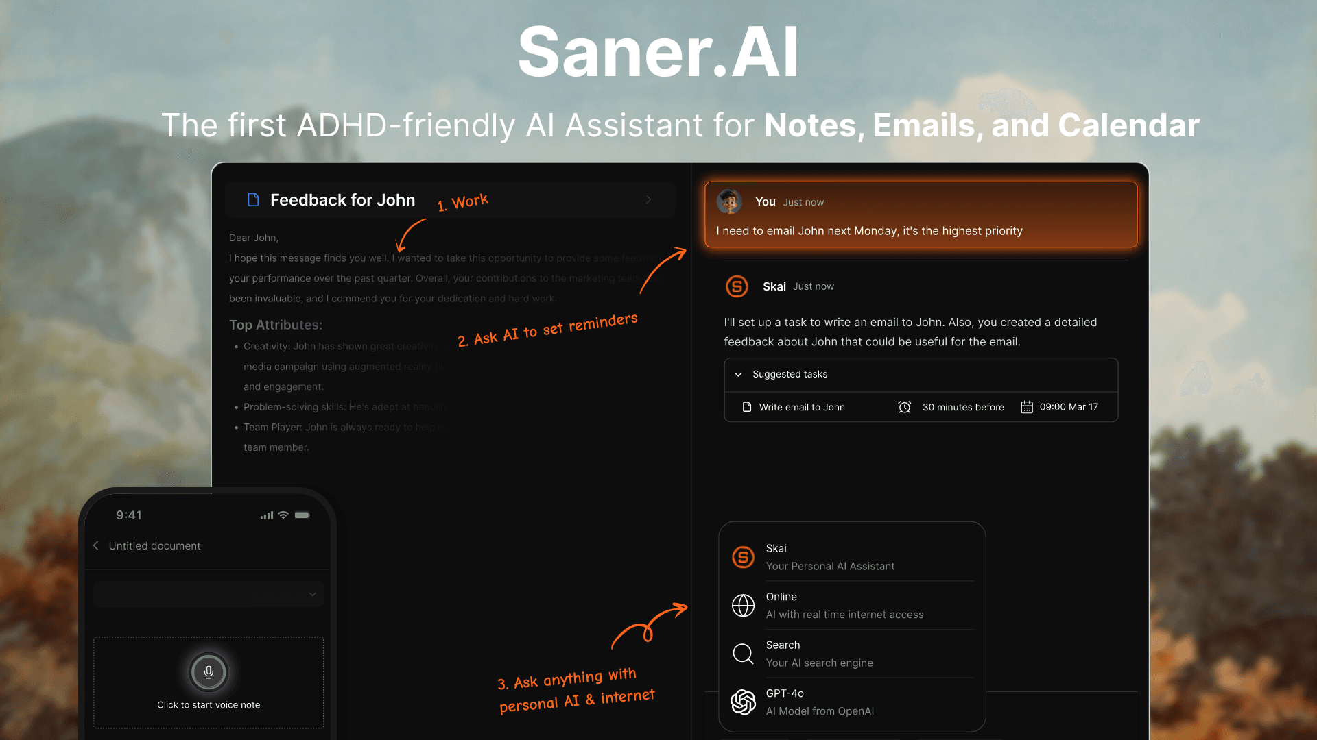 Saner.AI - AI Personal Assistant for ADHD - image 1
