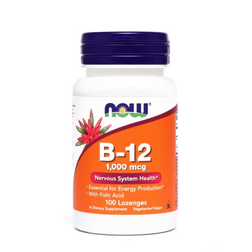 NOW, Vitamin B-12, 1000 µg žvečljive tablete s sladili, 100 tablet - image 1