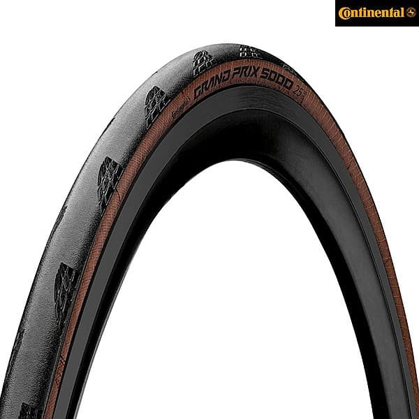 Continental Grand Prix 5000 Clincher Tan Wall Folding Tyre - 700 x 28, 28-622 - image 1