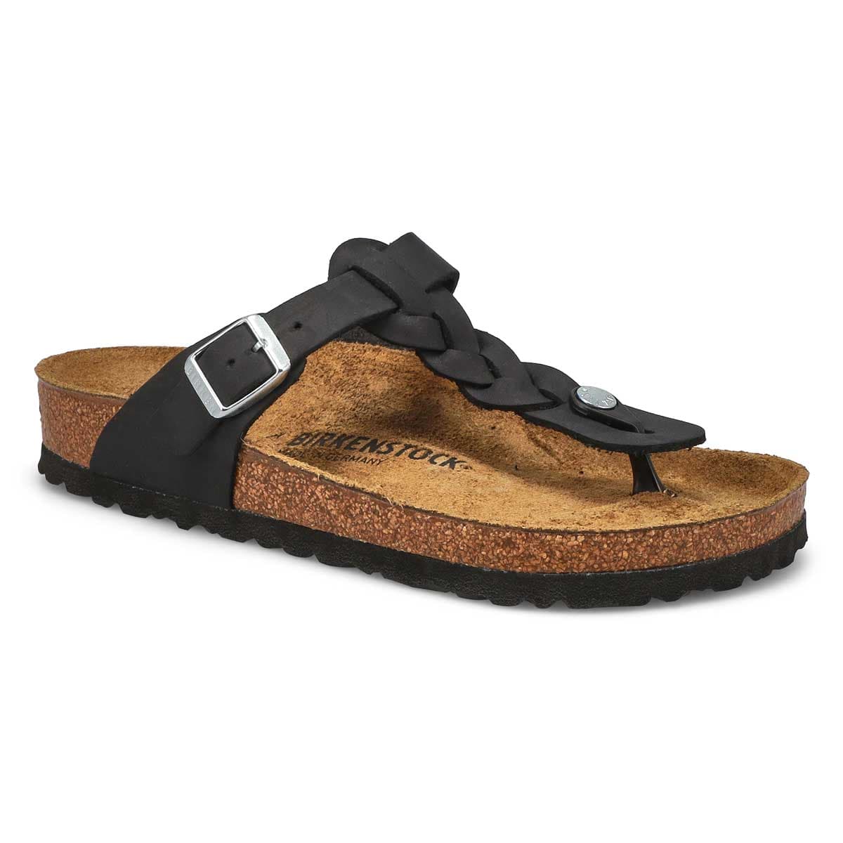 Women's Gizeh Braid Oiled Leather Thong Sandal - B - image 1