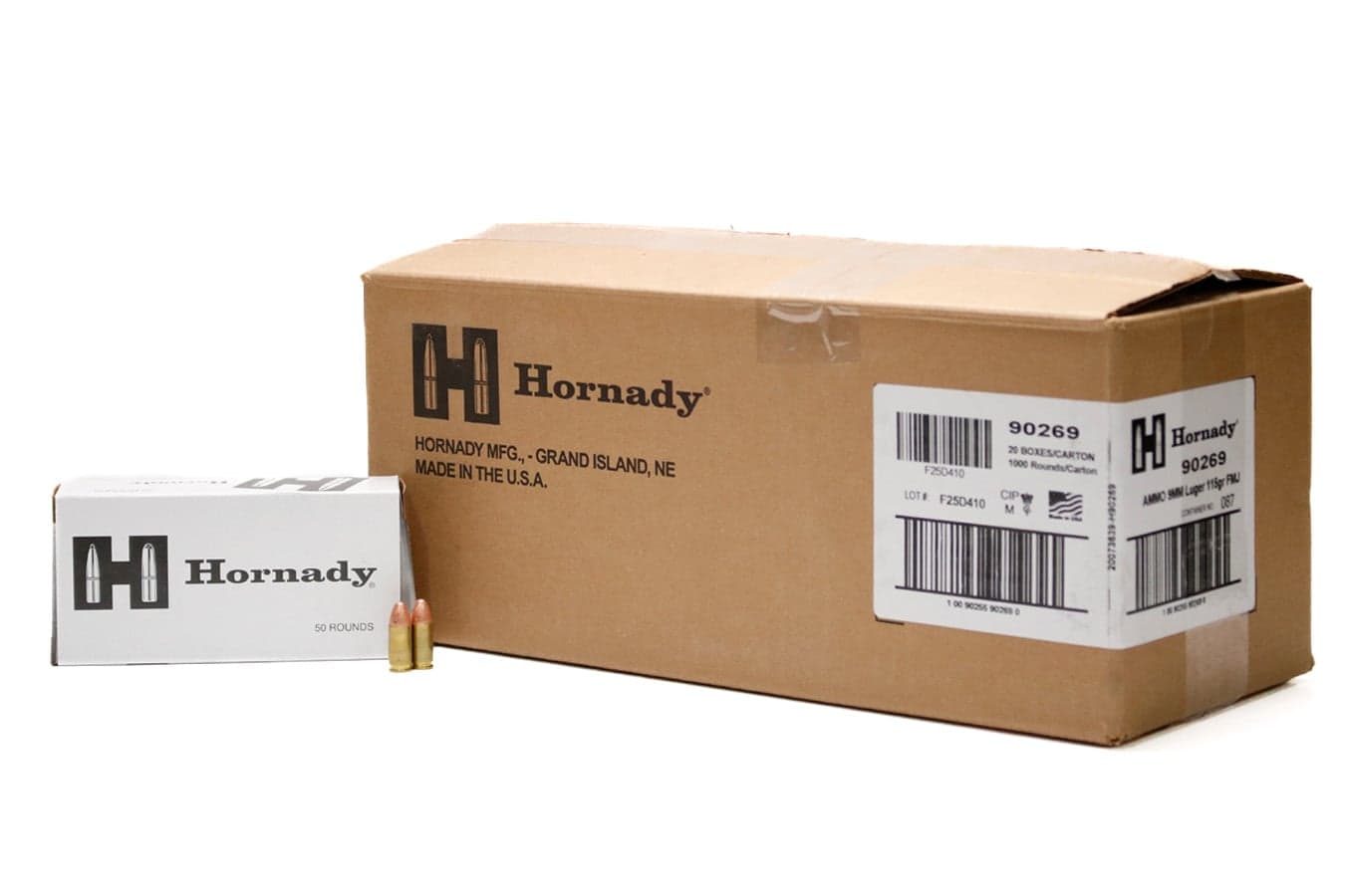 Hornady 9mm 115gr FMJ TAP Handgun Training Trade Ammo 1000 Round Case (Minor Cosmetic Blemish) - image 1