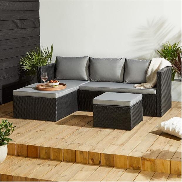 Bali Rattan Corner Sofa Set - image 1