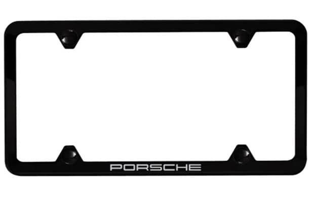 Genuine Porsche Stainless Steel Plate Frame - Black - image 1