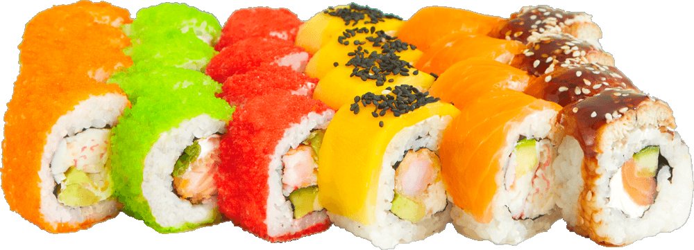 Valentino sushi set: California, Saku, Canada, Philadelphia, Kuwairo, Ebi masago - image 1