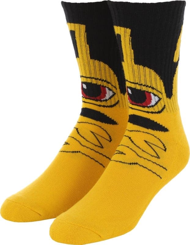 Toy Machine Sect Hug Socks Yellow Crew Cotton - image 1