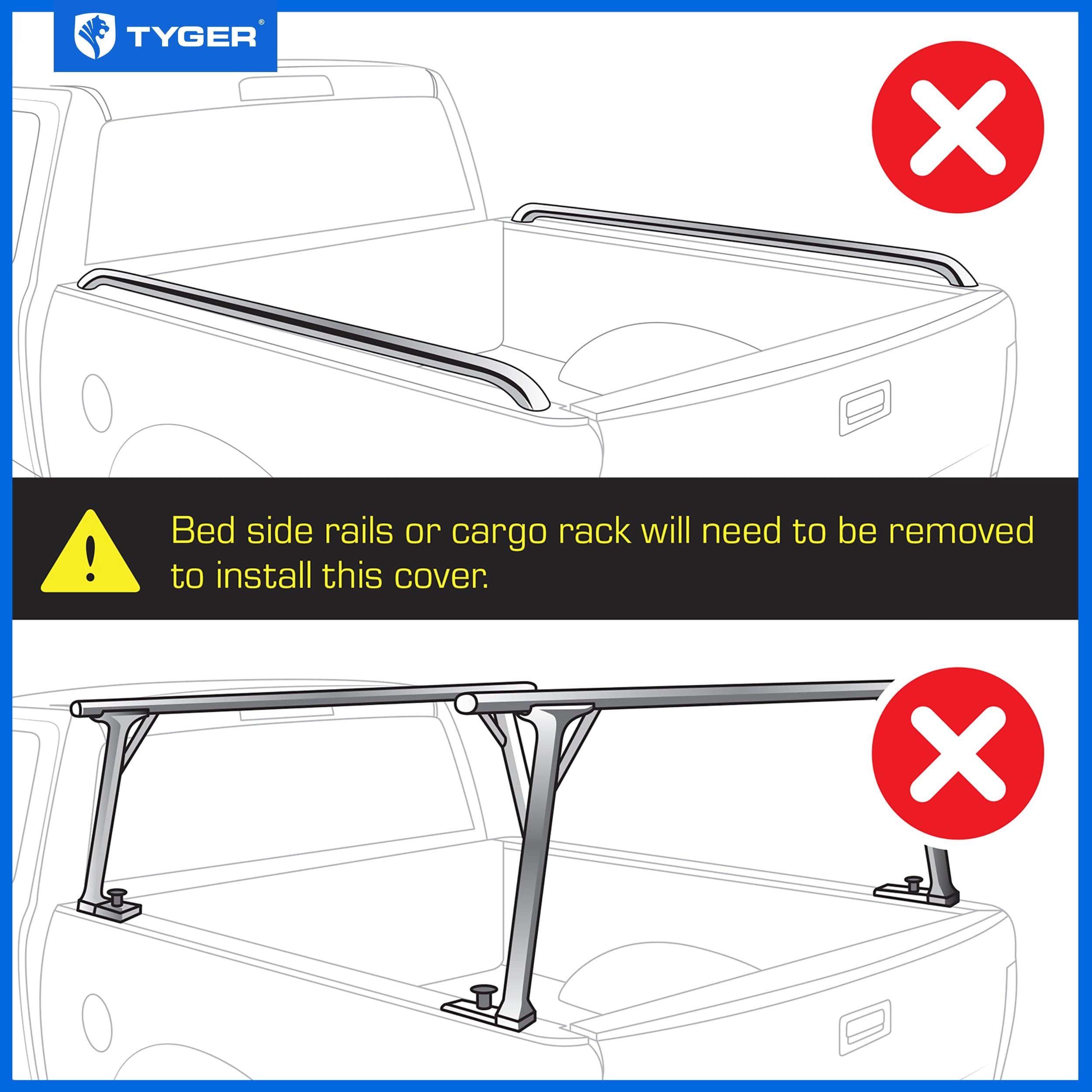 TYGER T1 Soft Roll-up Tonneau Cover for 1999-2016 Ford F-250 F-350 Super Duty 8' Bed - image 1