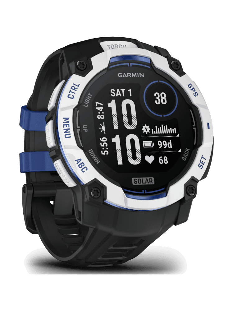 Garmin Instinct 3 – 50 mm, MIP Solar, Schwarz/Steinweiß mit Silikon-Wechselarmband 26 mm - Limited Edition - image 1