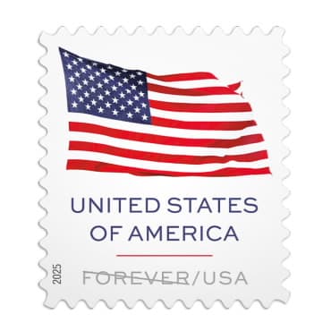 U.S. Flag 2025 Forever Stamps Pane of 20 - image 1