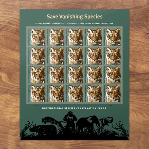 Save Vanishing Species Stamps, Sheet of 20 - image 1