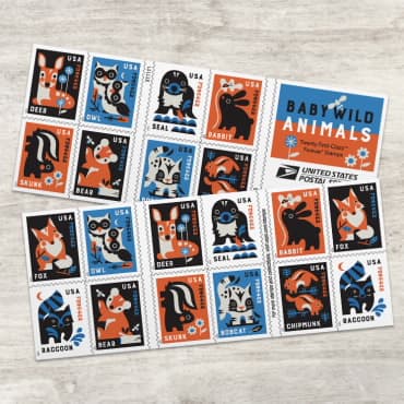 Baby Wild Animals Stamps Booklet of 20 - image 1