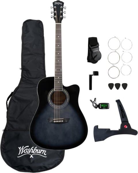 Washburn WA90CETBB Acoustic-Electric Guitar - image 1