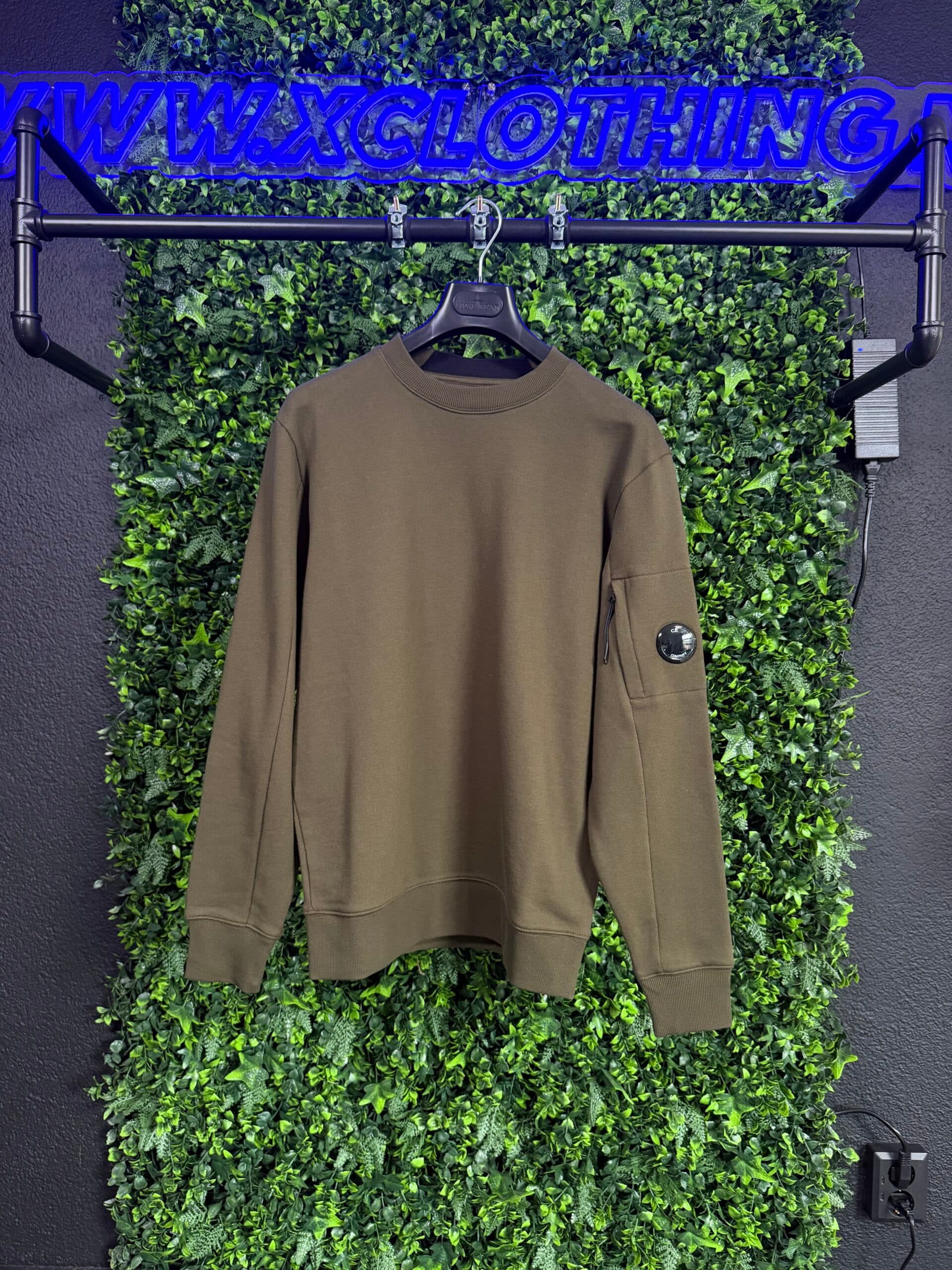 C.P. Company Diagonal Raised Fleece Crewneck Lens Sweatshirt - image 1