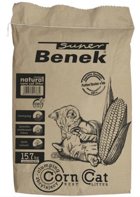 Certech Super Benek Corn Cat Katzenstreu Mais Klumpend 25 l - image 1