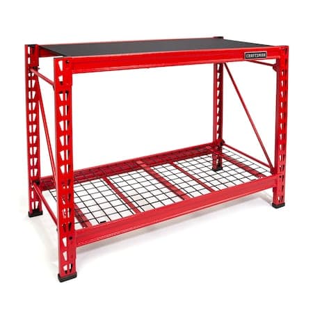 2-Shelf Stackable Tool Chest, Black/Red, 36 in H - image 1