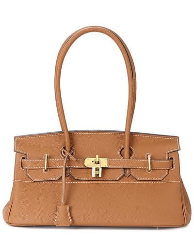 Tiffany & Fred Paris Structured Leather Top Handle Tote - image 1