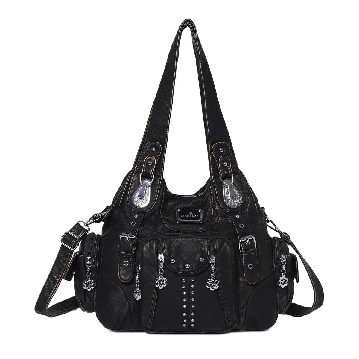 Vintage PU Leather Shoulder Bag for Women - image 1