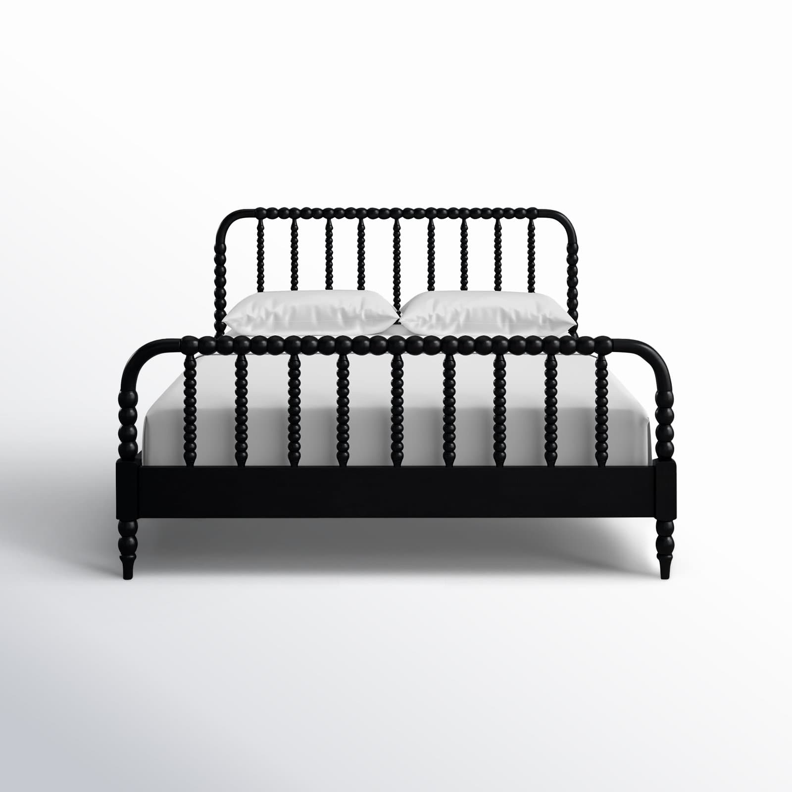 Birch Lane™ Benbrook Wood Spindle Bed, Black, King - image 1