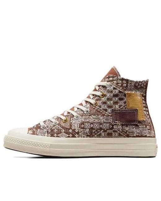 Men's Brown Converse Chuck Taylor All-Star 70 Hi Patchwork 'Tawny Owl' - image 1