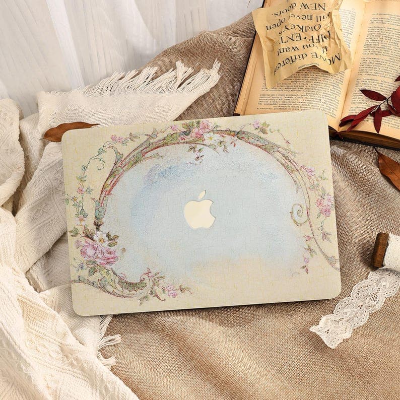 Vintage Rose Vines MacBook Hard Case for MacBook Air 13/15 Inch A3240 A3241 2025, MacBook Pro 13 14 15 16 Inch, M1 M2 M3 M4 M5 Laptop Cover - image 1