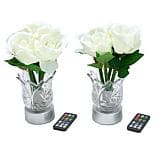 Living Glow Rechargeable LED Color Changing Flower Light - Set of 2 - image 1