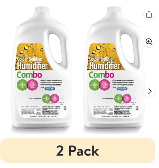 (2 pack) BestAirĀ® 246 Golden Solutions Humidifier Bacteriostatic & Water Treatment Combo, 64 fl oz - image 1