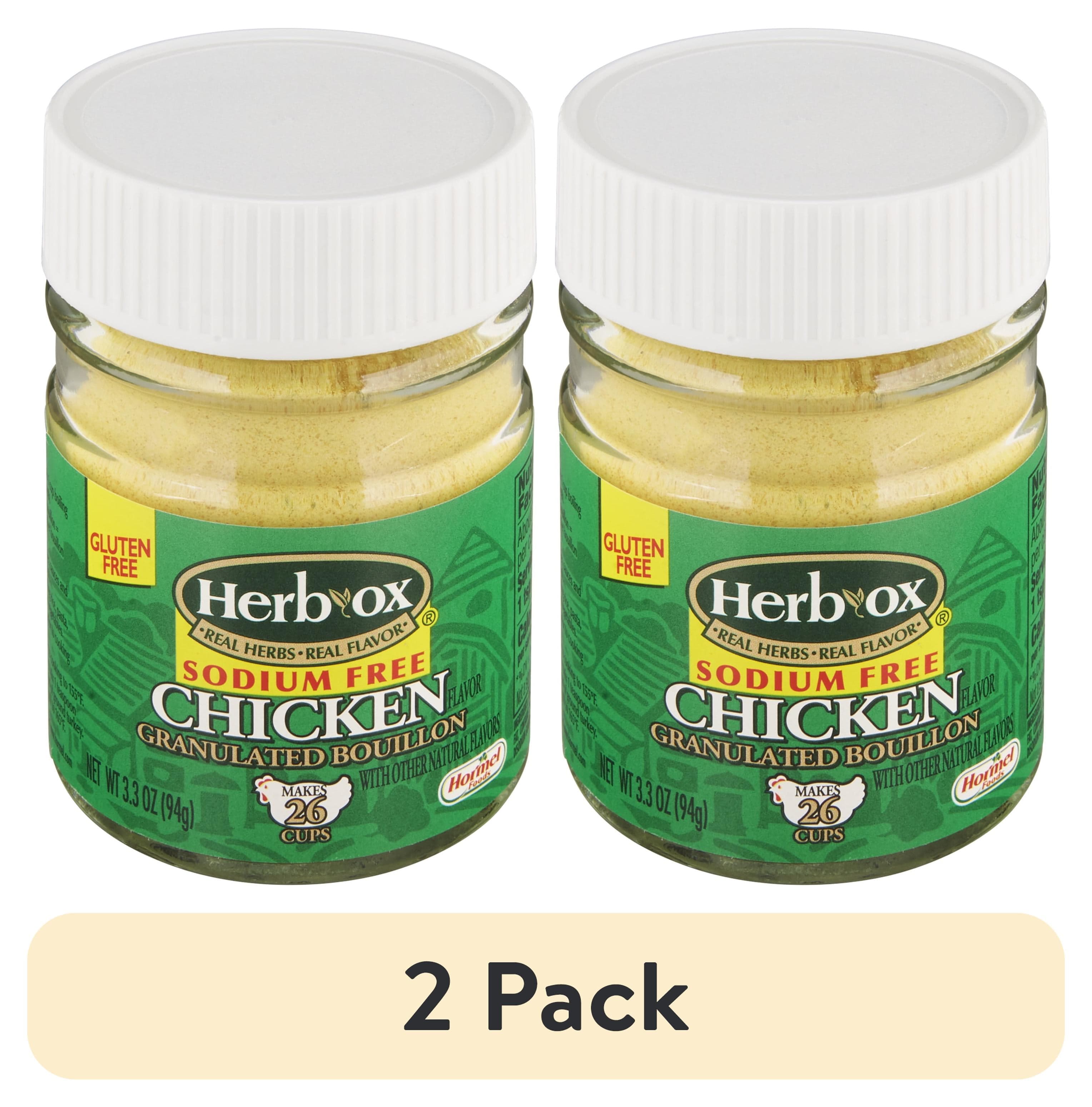 (2 pack) HERB-OX Sodium Free Granulated Chicken Bouillon, Shelf Stable, Liquid, 3.3 oz Plastic Bottle - image 1