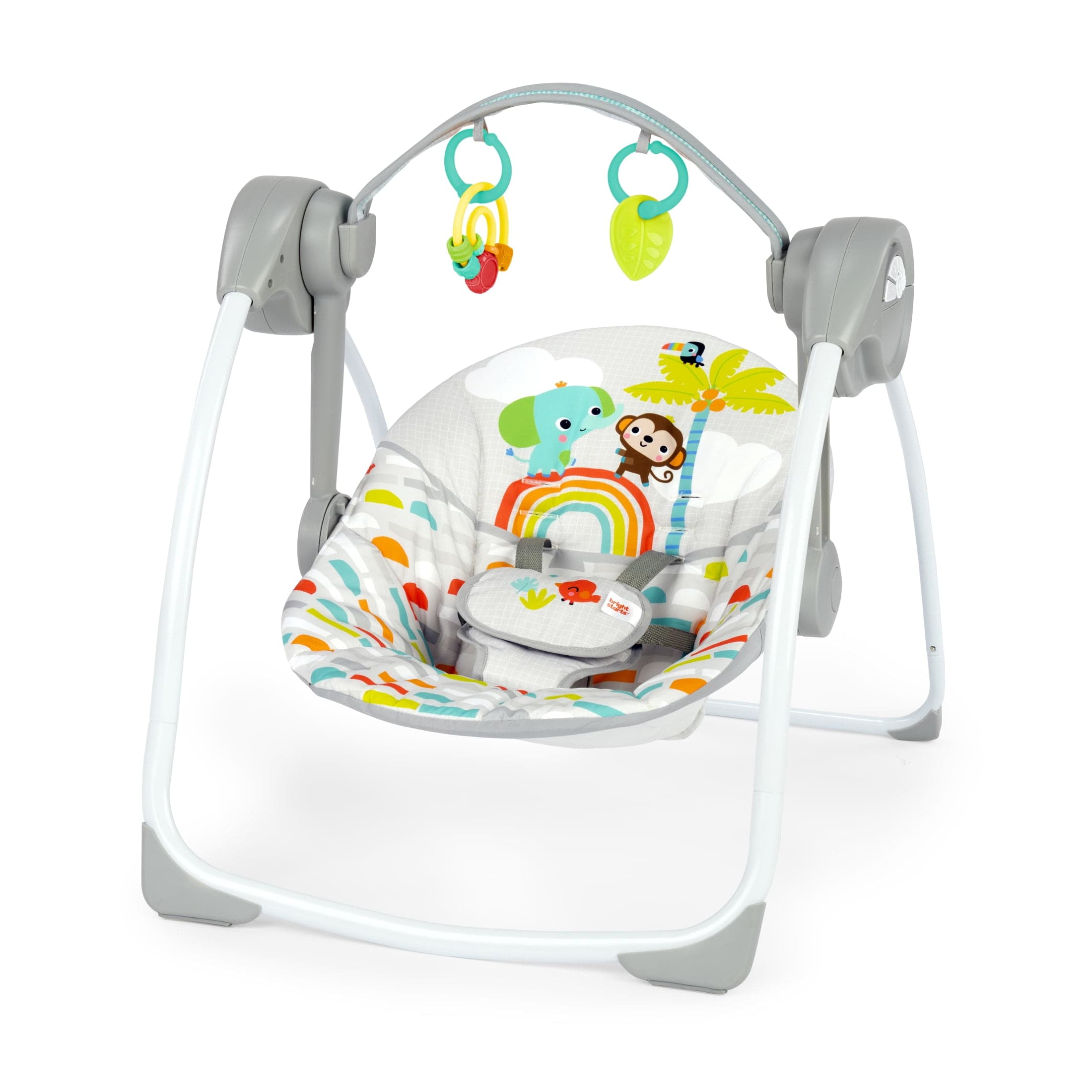 Bright Starts Playful Paradise Portable Compact Baby Swing with Toys, Unisex, Newborn + - image 1