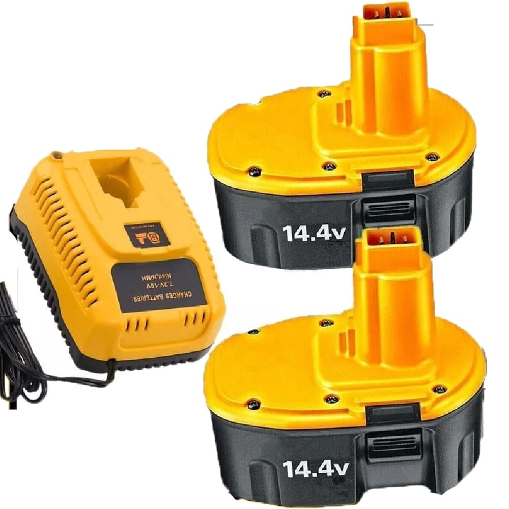 DC9091 2Pack Ni-MH Replacement for Dewalt 14.4V Battery Compatible with Dewalt Battery and Charger DC9091 DW9091 DW9094 DE9091 DE9092 DE9038 Cordless Power Tools - image 1