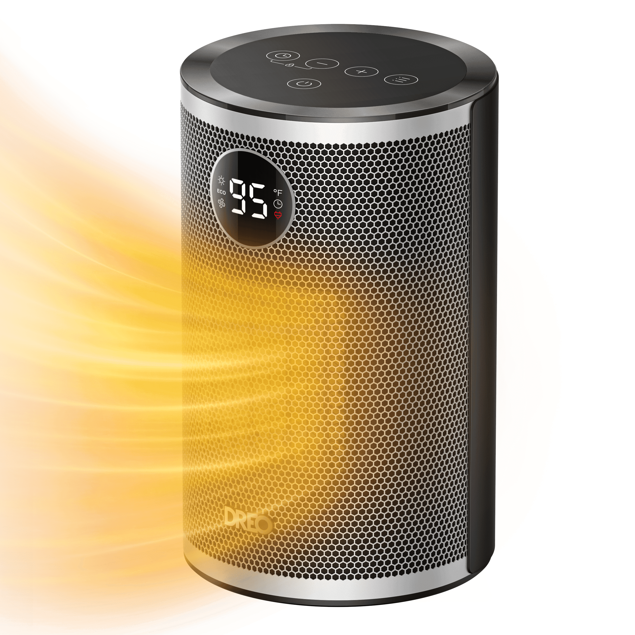 DREO Space Heater, 1500W Portable Heaters for Inside, Electric Heater with Thermal Sensor for Home, Digital Display, 12H Timer, 3 Modes, Safe Quiet Heater for Bedroom - image 1