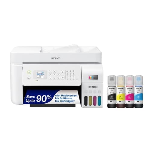Epson EcoTank ET-4800 Wireless All-in-One Cartridge-Free Supertank Printer with Scanner, Copier, Fax, ADF and Ethernet - image 1