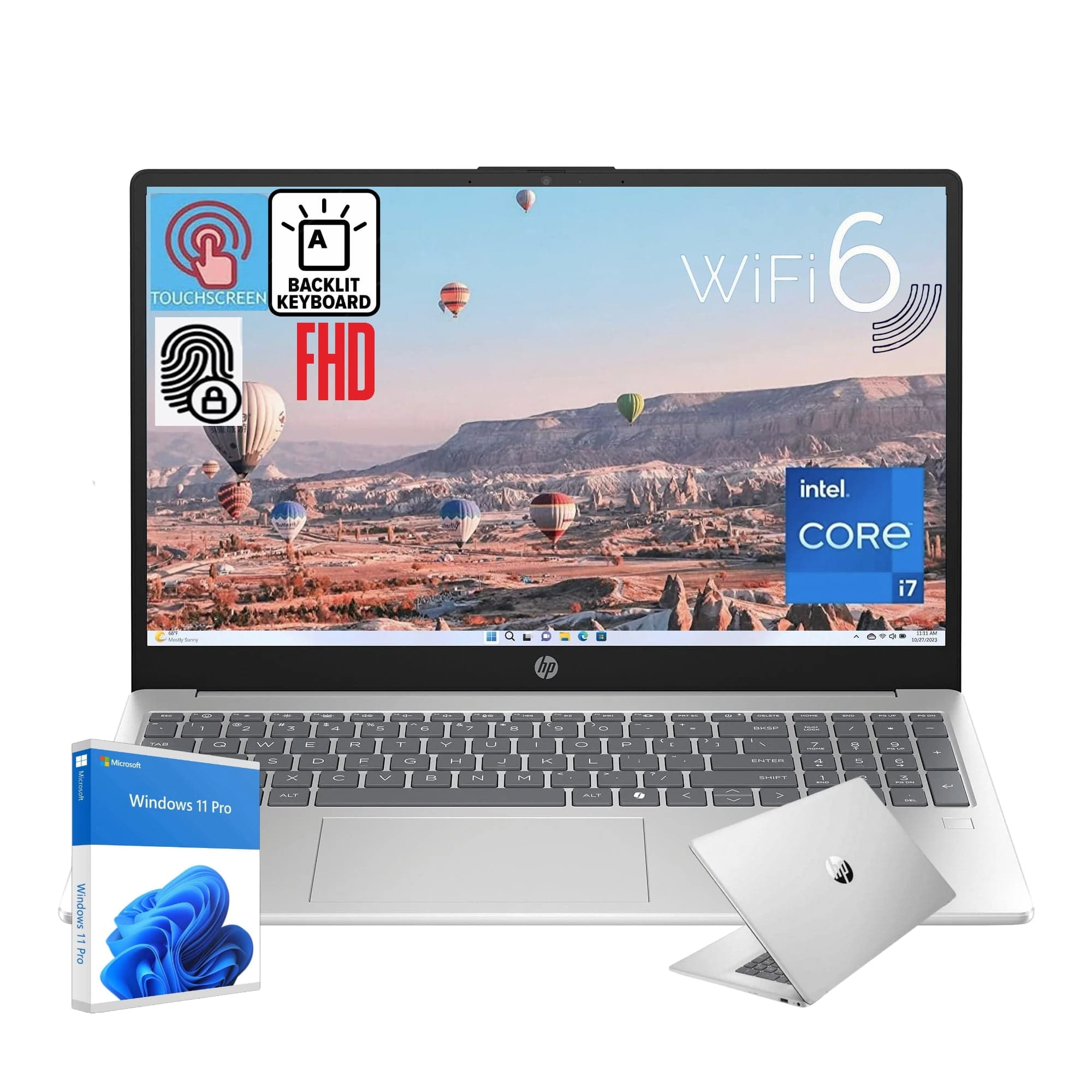 HP Pavilion 15-inch Touchscreen Laptop, 13th Gen Intel Core i7-1355U, 32 GB RAM, 1 TB SSD, Windows 11 Pro - image 1