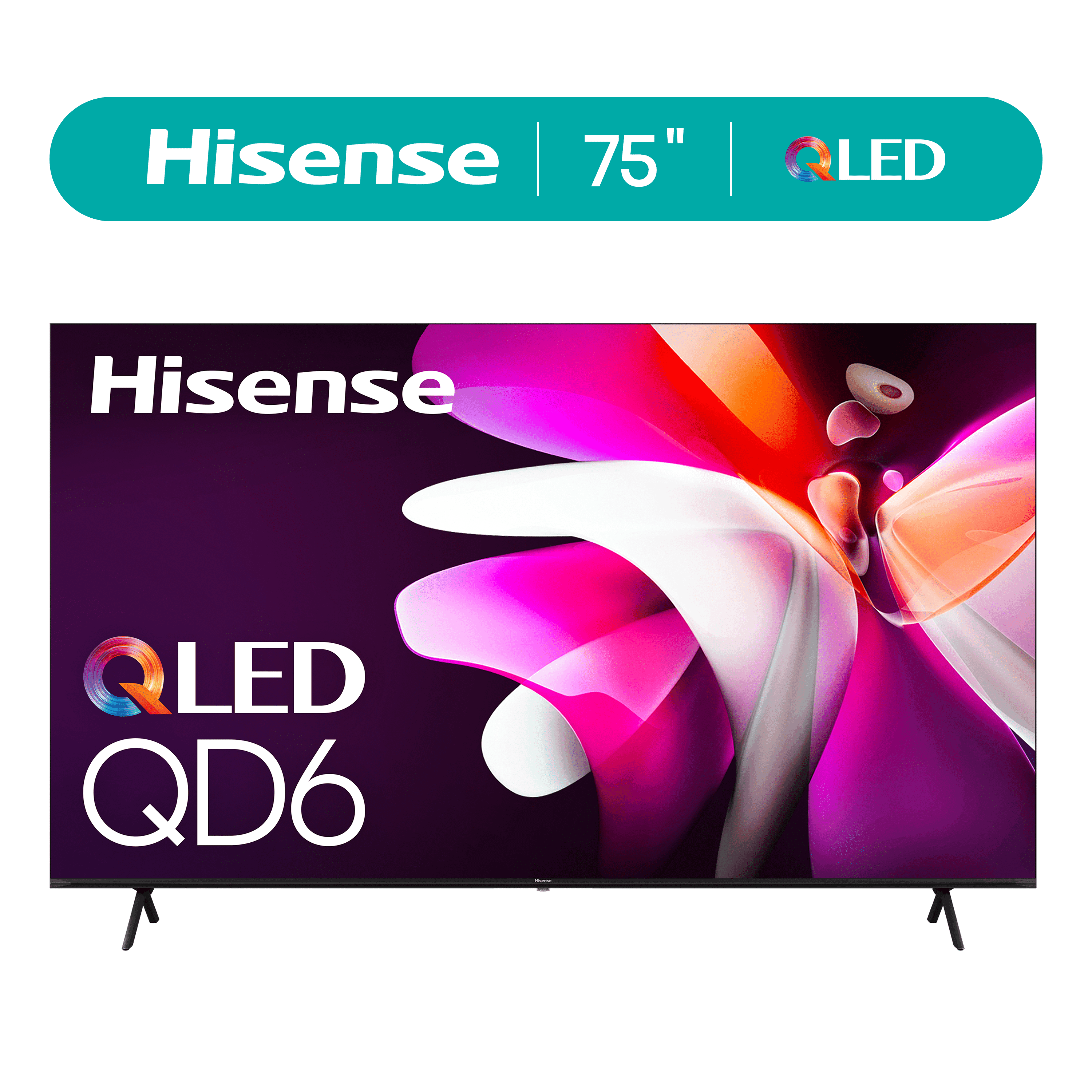 (Open Box) Hisense 75-Inch Class QD6 Series QLED UHD 4K HDR Google Smart TV (75QD6N) - QLED, Dolby Vision, Dolby Atmos, 4K AI Upscaler, Motion Rate 120, HDR 10+, Game Mode Plus, Voice Remote - image 1