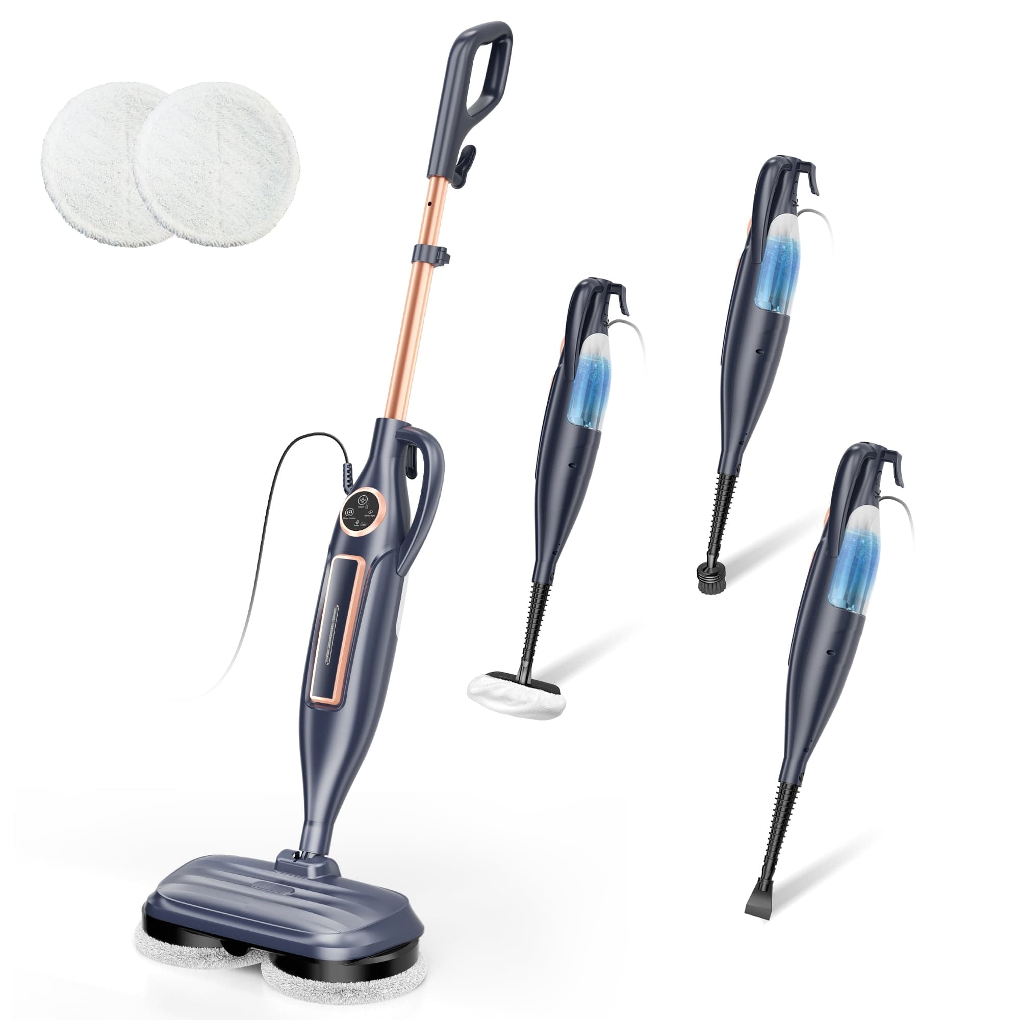 INSE Steam Mop with Rotating Pads, 10 in 1 Scrubbing Steam Vacmop for Kitchen, Hardwood Floor, Marble Floor - image 1