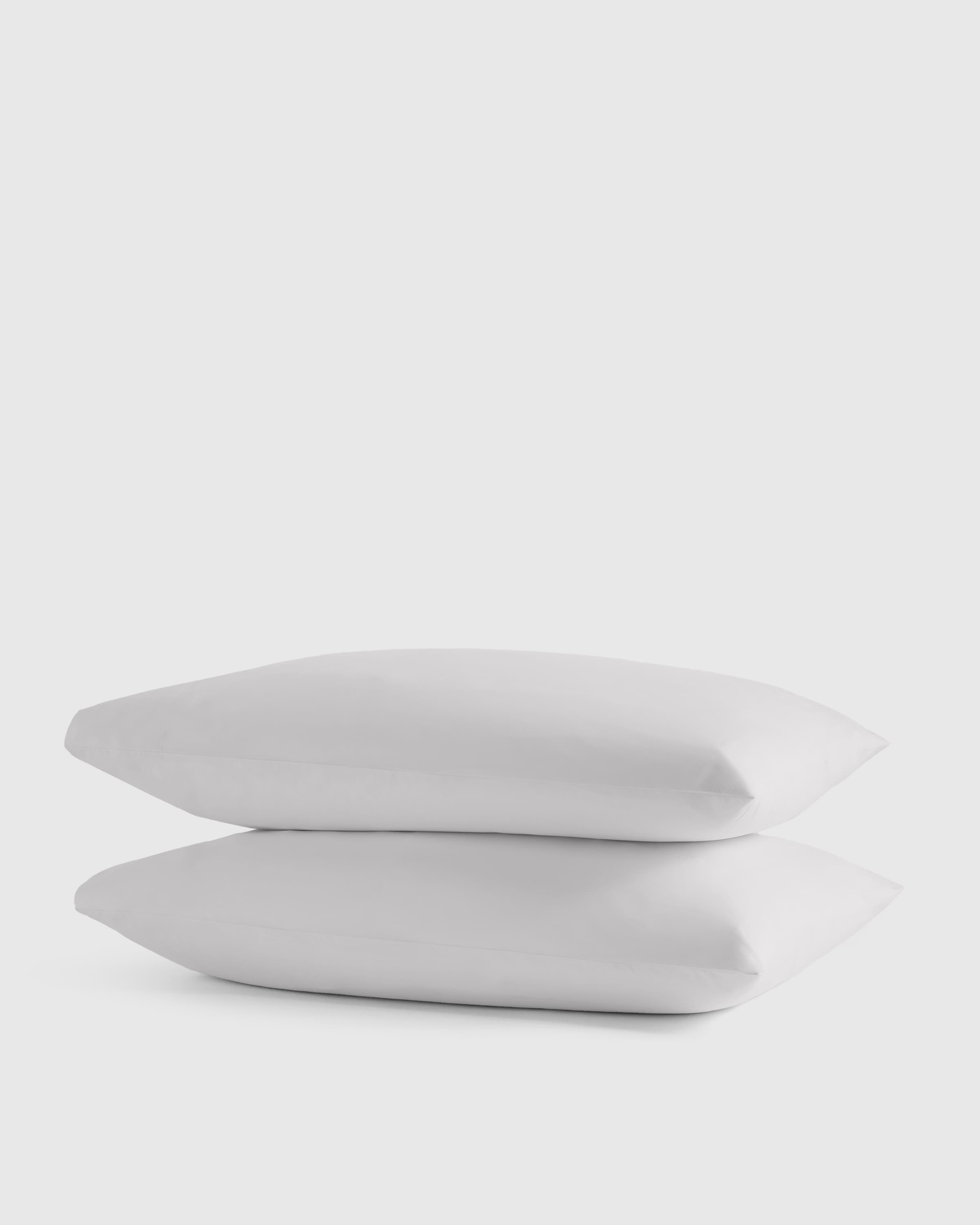 Organic Crisp Percale Pillowcase Set in White - image 1