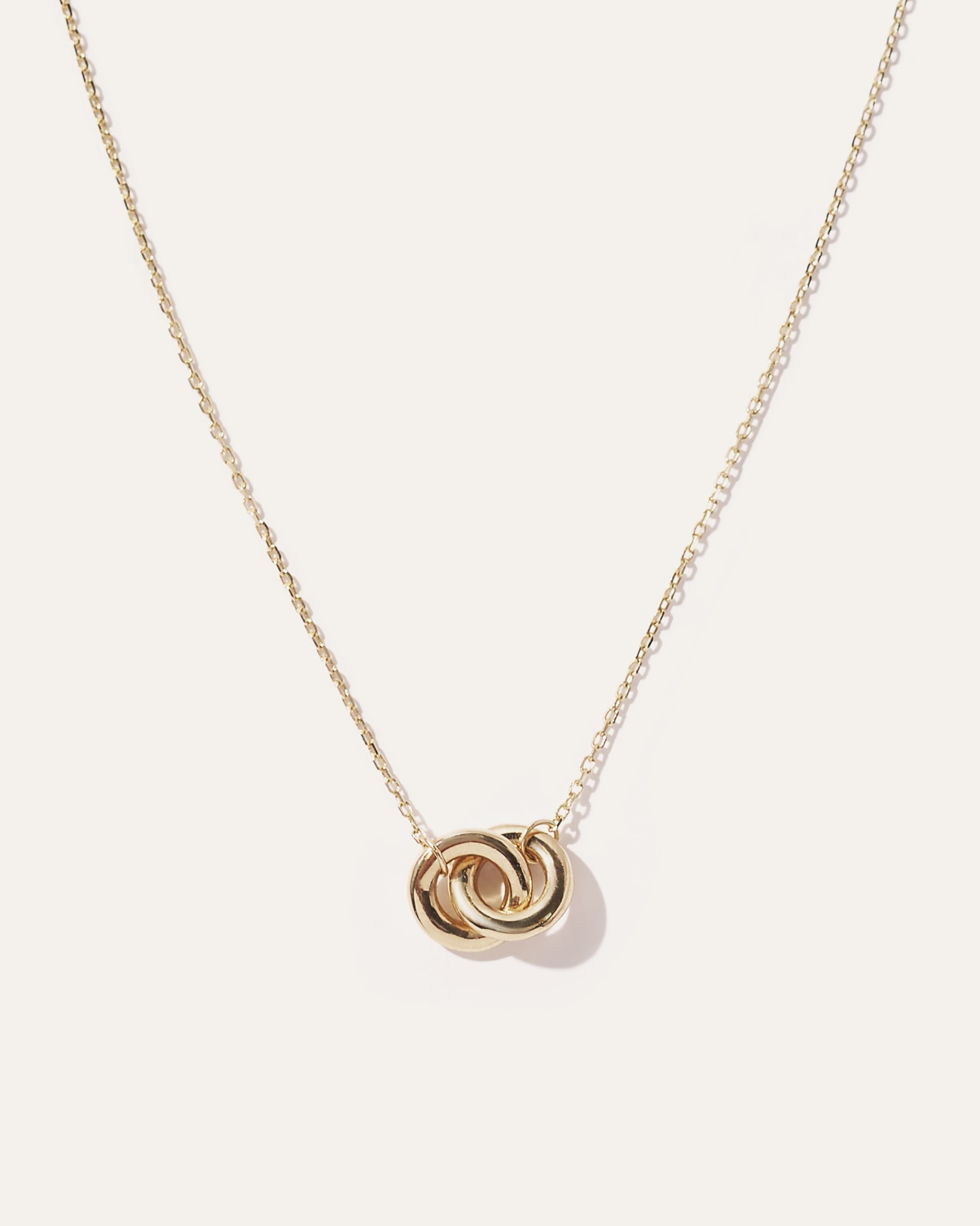 14k Gold Interlock Necklace in Yellow Gold - image 1