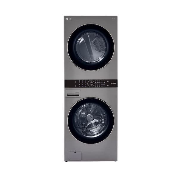 WashTower Stacked SMART Laundry Center 4.5 Cu.Ft. Front Load Washer & 7.4 Cu.Ft. Electric Dryer in Graphite Steel - image 1