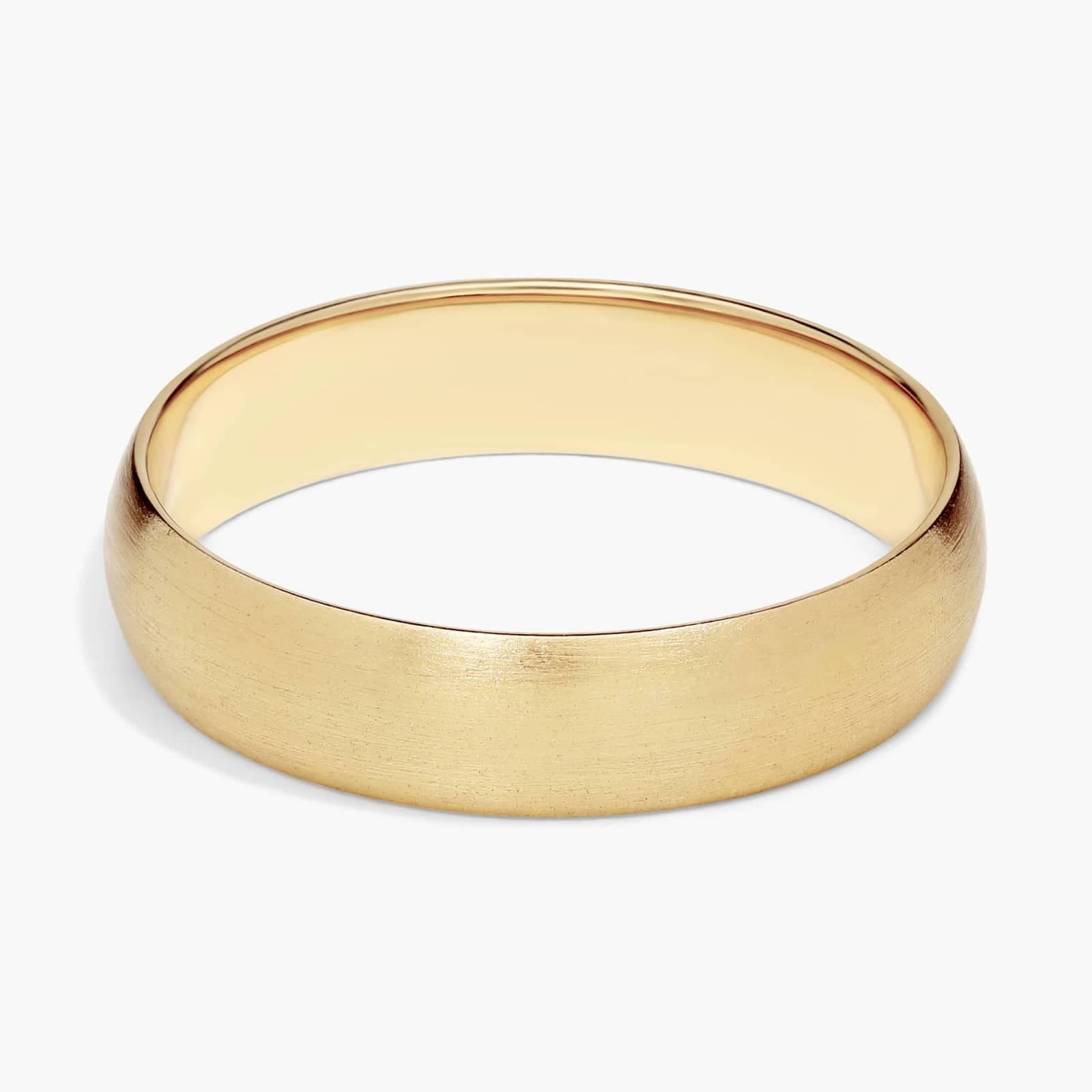 Matte Classic Wedding Ring in 14k Yellow Gold (5mm) - image 1