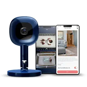 Nanit Pro Smart Baby Monitor & Flex Stand - 1080p Secure Wi-Fi Video Camera, Sensor-Free Sleep & Breathing Motion Tracker, 2-Way Audio, Sound & Motion Alerts, Night Vision, and Breathing Band - Blue - image 1