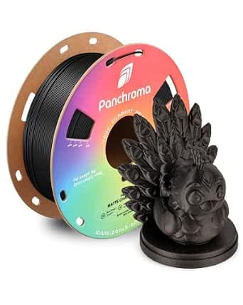 Polymaker Panchroma Matte PLA Filament 1.75mm, High Speed Charcoal Black PLA 1kg (2.2 lbs), Formerly Polyterra Clog-Free 3D Printer Filament, Accuracy +/- 0.02mm, Fits FDM Printers - image 1