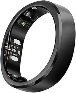 RingConn Gen 3, World’s First Smart Ring with Vascular Trends, No App Subscription, Vibration Alerts, Sleep, Fitness & Heart Rate, 14-Day Battery Life, Size Before You Buy(Size 9, Matte Black) - image 1
