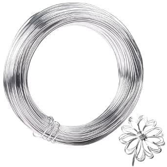 1mm 30m Picture Hanging Wire Aluminum Craft Wire 18 Gauge 98Ft Metal Wire for Craft Armature Wire for Sculpting Thin Bendy Bendable Flexible Wire for DIY Jewelry Floral Artistic (Silver) - image 1