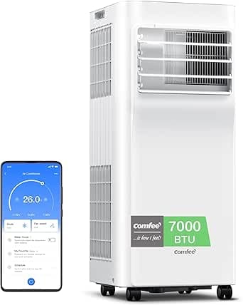 COMFEE ' Mobile Air Conditioner 7000 BTU/h 2kW, APP Control, 3 Modes, 3 Ventilation Speeds, 24H Timer, Compact Size, For 23㎡ Rooms, Breezy Cool 2.0, Works with Alexa - image 1