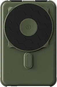Ridge Magnetic Power Bank Battery Pack 10,000mAh - Fast Charging, Compatible with MagSafe - Portable Charger Powerbank - with Built in Cables, Wireless Charging & Magnetic Attachment (Matte Olive) - image 1