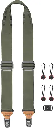Peak Design Slide Camera Strap, Sage, Configurable as a Sling, Neck or Shoulder Strap, Quick Release and Connection, Smooth and Grippy Side, Camera Straps for Photographers, 200 lb Capacity - image 1