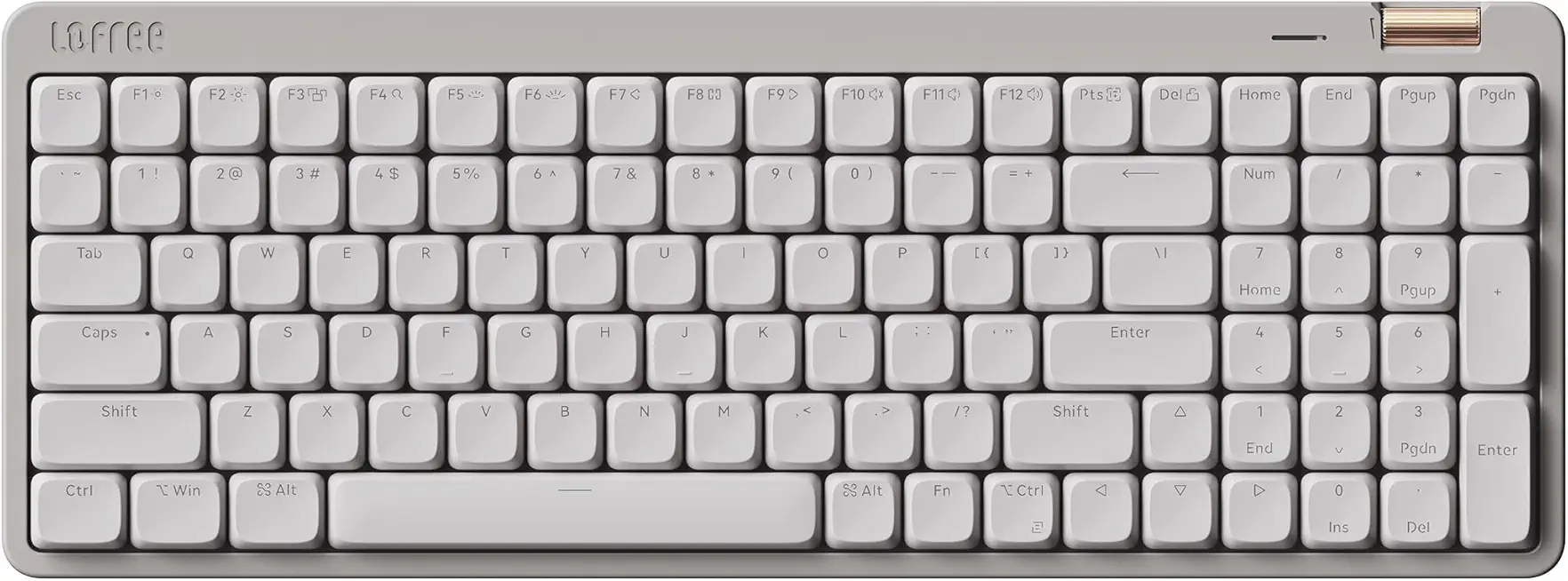 Flow Lite 100 Keys Low Profile Mechanical Keyboard, Swappable Rechargeable Wireless Keyboard with 2.4G Receiver, Bluetooth and Wired Connection for Windows, Mac/ Specter Linear Switches (Marble) - image 1