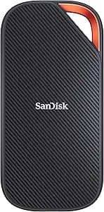 2TB SANDISK Extreme PRO Portable SSD with USB4, Up to 3800 MB/s Read and 3700MB/s Write, USB-C, USB 3.2, Backwards Compatible, IP65 Water and Dust Resistance - SDSSDE82-2T00-G25 - image 1