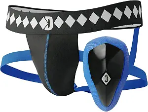 Diamond MMA Jock Strap + Athletic Cup for Men | 4-Strap No Shift Athletic Supporters for Men with Cup for MMA, Boxing, Muay Thai, Wrestling, Jiu Jitsu | High Impact Sports Jockstrap with Cup - image 1