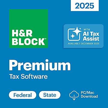 H&R Block Premium Tax Software, 2025, Windows/Mac, Download - image 1