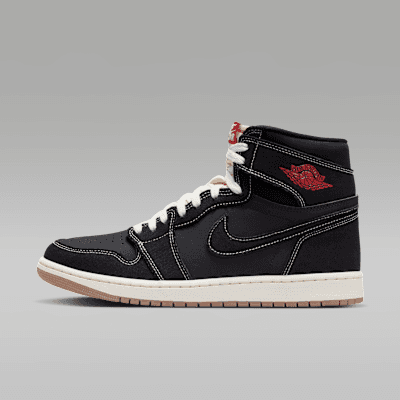 Air Jordan 1 Retro High OG Flight Club Men's Shoes - Black/Sail/Gum Medium Brown/University Red - Size 3.5 - image 1